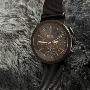 Vestal Matte Black surf Watch Chronograph